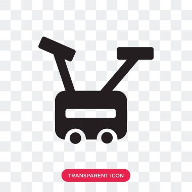 Sabit bisiklet vektör simgesi üzerinde şeffaf arka plan izole, 