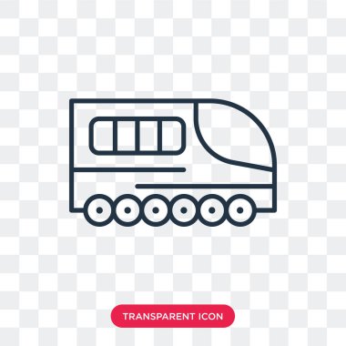 Saydam arka plan üzerinde tren logo tasarımı izole tren vektör simgesi