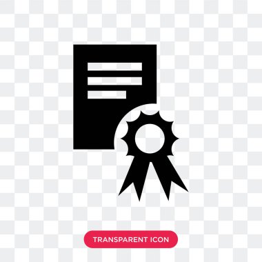 Saydam arka plan üzerinde S izole kapalı diploma vektör simgesi