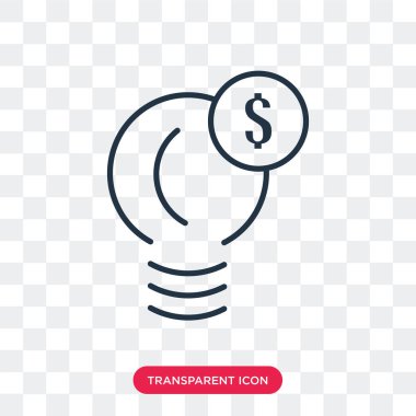 Saydam arka plan üzerinde fikir logo tasarımı izole fikir vektör simgesi