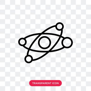 Saydam arka plan üzerinde Sol izole güneş sistemi vektör simgesi