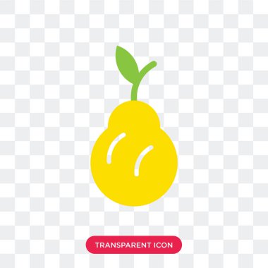 Saydam arka plan üzerinde büyük bezelye izole büyük armut vektör simgesi