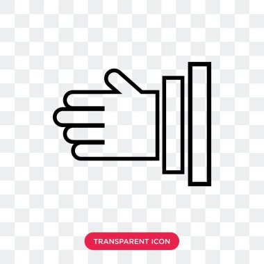 Saydam arka plan üzerinde eldiven logo izole eldiven vektör simgesi