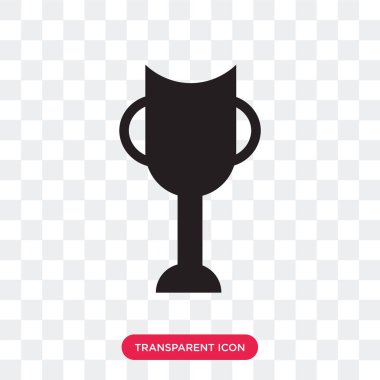 Saydam arka plan üzerinde büyük t izole büyük kupa vektör simgesi