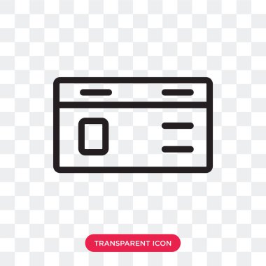 Saydam arka plan üzerinde CIT araba izole CIT kartı vektör simgesi