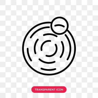 Saydam arka plan üzerinde gezegen lo izole gezegen vektör simgesi