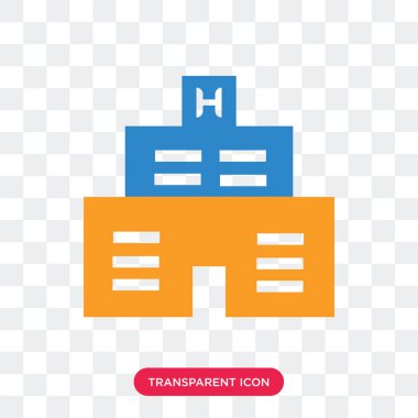 Hotel vector Icon şeffaf arka plan üzerinde otel logo izole
