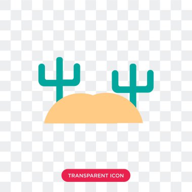 Saydam arka plan üzerinde çöl lo izole çöl vektör simgesi