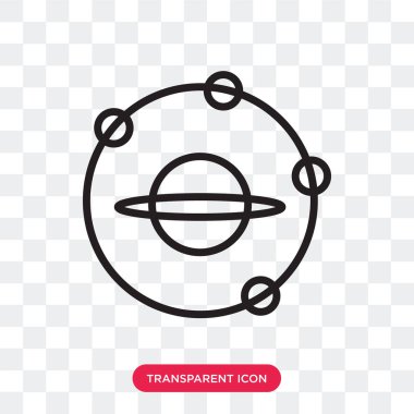 Saydam arka plan üzerinde böylece izole uzay vektör simgesi