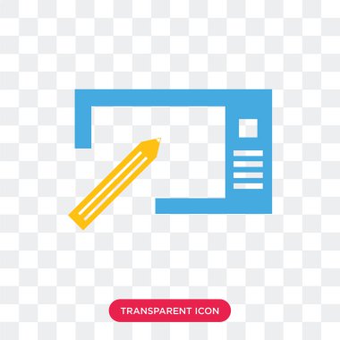 Saydam arka plan üzerinde Tablet lo izole tablet vektör simgesi