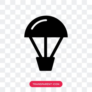 Sıcak hava balon vektör simgesi üzerinde şeffaf arka plan izole, 