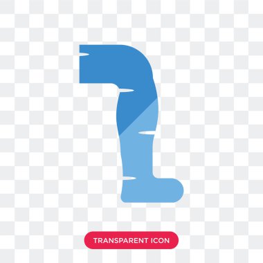 Saydam arka plan üzerinde erkek bacak izole erkek bacak vektör simgesi 