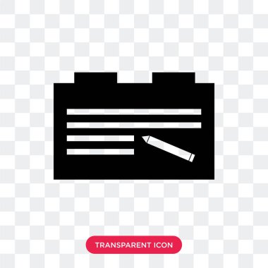 saydam arka plan üzerinde izole Not defteri vektör simgesi not defteri 