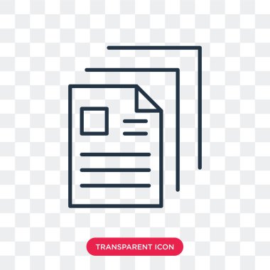 Vektör simgesi üzerinde şeffaf arka plan izole makaleler, logo tasarımı makaleler