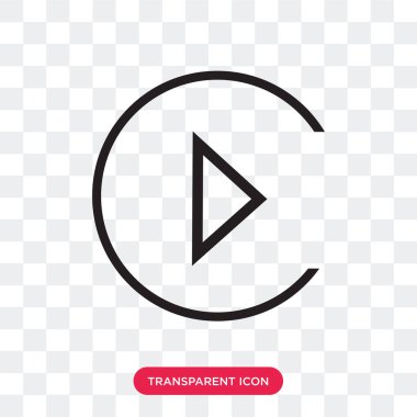 Saydam arka plan üzerinde oyun izole oyun düğme vektör simgesi