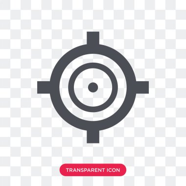 Saydam arka plan üzerinde hedef lo izole hedef vektör simgesi