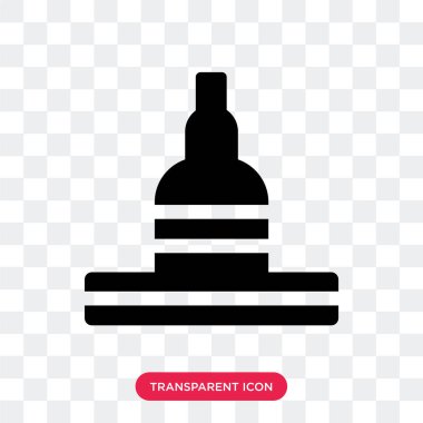 Tayland vektör ikon üzerinde şeffaf bac izole büyük Buda