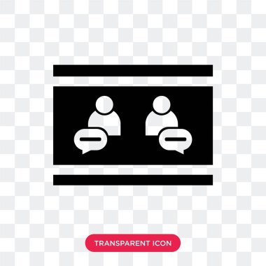 Saydam arka plan üzerinde sohbet logo d izole sohbet vektör simgesi