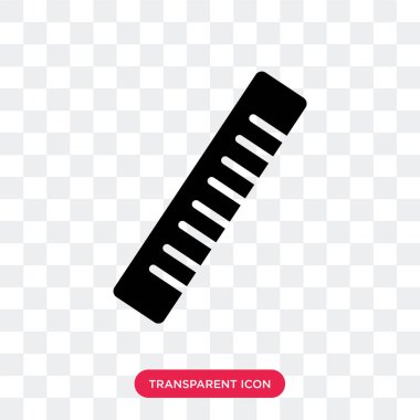 Saydam arka plan üzerinde cetveller lo izole cetveller vektör simgesi