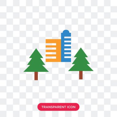 Saydam arka plan üzerinde Skysc izole gökdelenin vektör simgesi