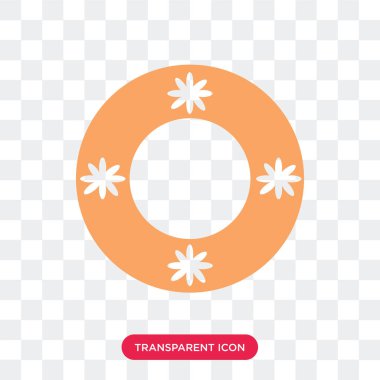 Saydam arka plan üzerinde çelenk lo izole çelenk vektör simgesi