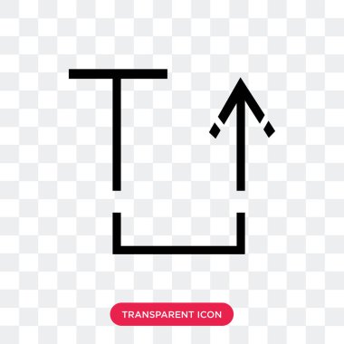 Saydam arka plan üzerinde dönüş lo izole dönüş vektör simgesi