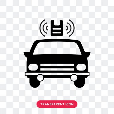 Saydam arka plan üzerinde R izole Uzaktan araç vektör simgesi