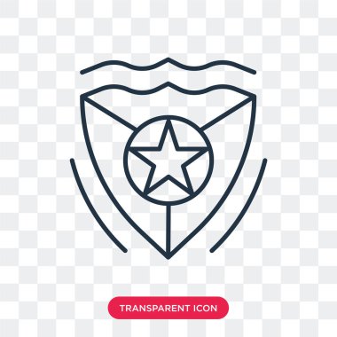 Vektör simgesi üzerinde şeffaf arka plan izole polis rozeti, logo tasarımı polis rozeti