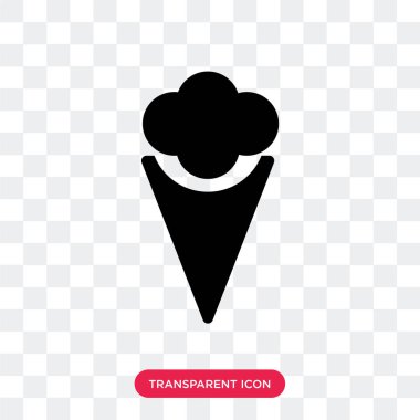 İki dondurma şeffaf arka plan üzerinde T izole simge vektör