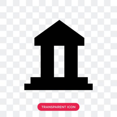 Saydam arka plan üzerinde banka logosu d izole banka vektör simgesi