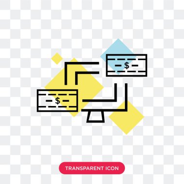 Online alışveriş vektör simgesi üzerinde şeffaf arka plan izole, 