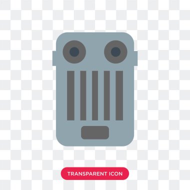 Saydam arka plan üzerinde GUI izole gitar pedal vektör simgesi