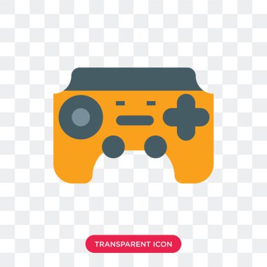 Saydam arka plan üzerinde Gamepad izole Gamepad vektör simgesi 