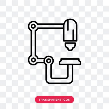 Saydam arka plan üzerinde mikroskop logo tasarımı izole mikroskop vektör simgesi