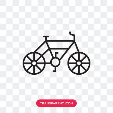 Saydam arka plan üzerinde bisiklet logo tasarımı izole Bisiklet vektör simgesi