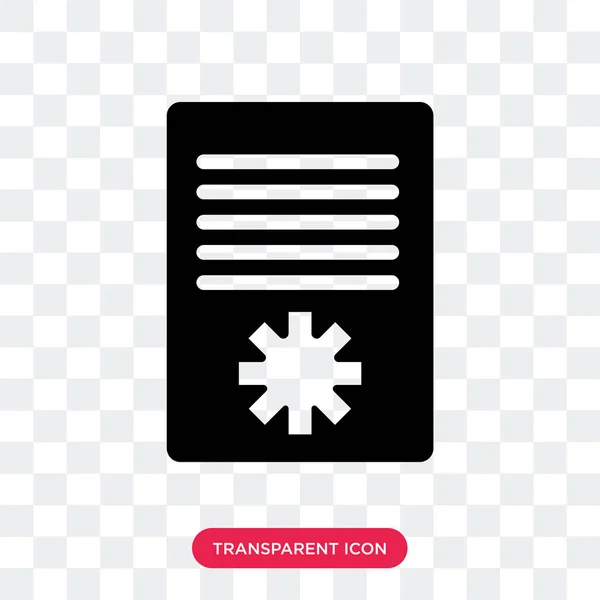 Paramètres du document icône vectorielle isolée sur fond transparent — Image vectorielle