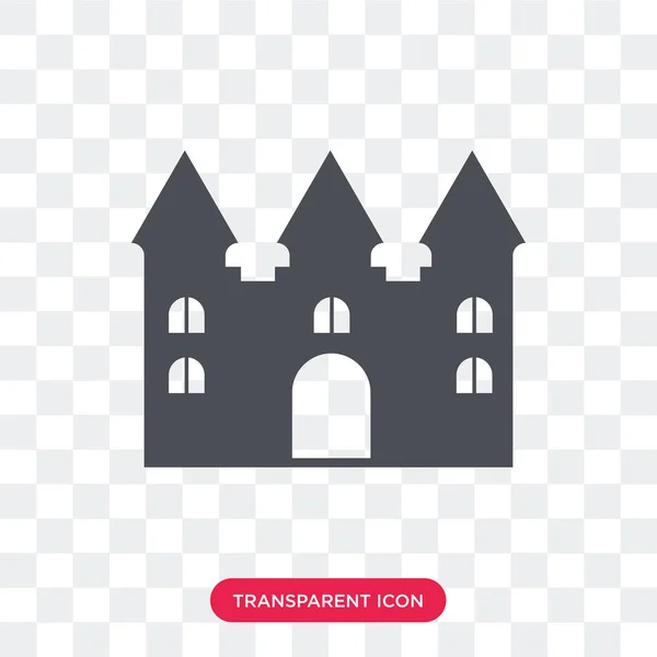 Castillo animoso icono vectorial aislado sobre fondo transparente, Bo — Archivo Imágenes Vectoriales