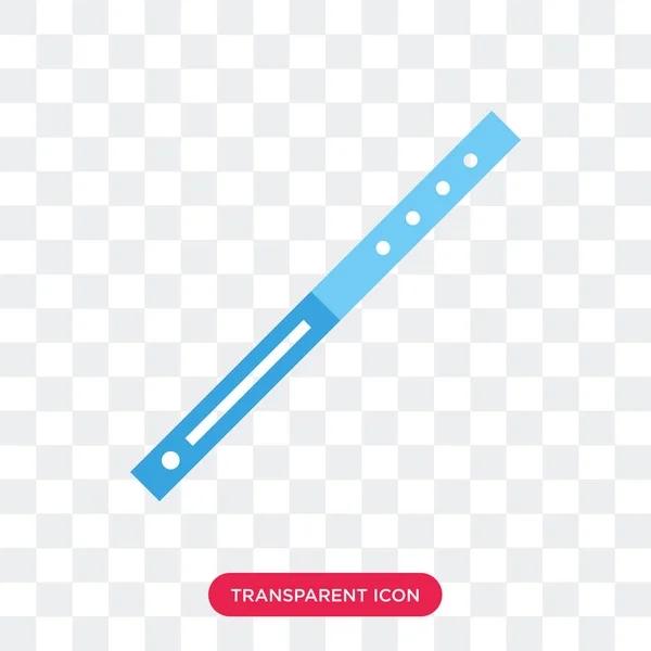 Ícone de vetor de flauta isolado no fundo transparente, logotipo da flauta — Vetor de Stock