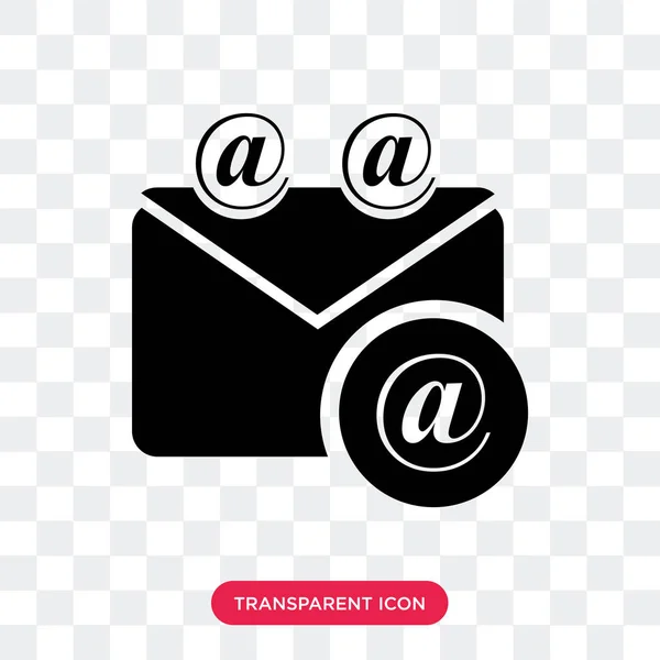 Icono de vector de correo electrónico aislado sobre fondo transparente, logotipo de correo electrónico — Vector de stock