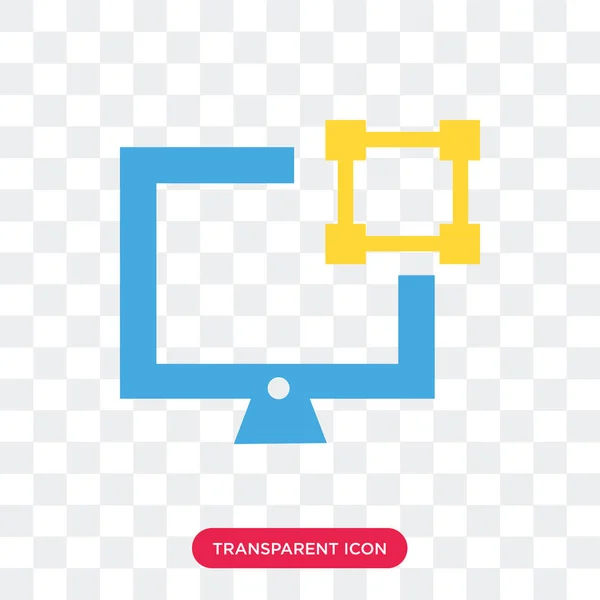 Laptop vector icon isolated on transparent background, Laptop lo — Stock Vector