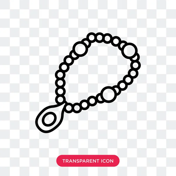 Perles icône vectorielle isolée sur fond transparent, Perles logo design — Image vectorielle