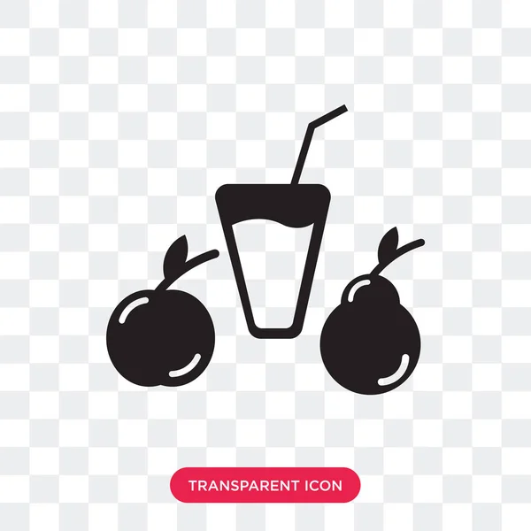 Juice vector icon isolated on transparent background, Juice logo — Stock Vector