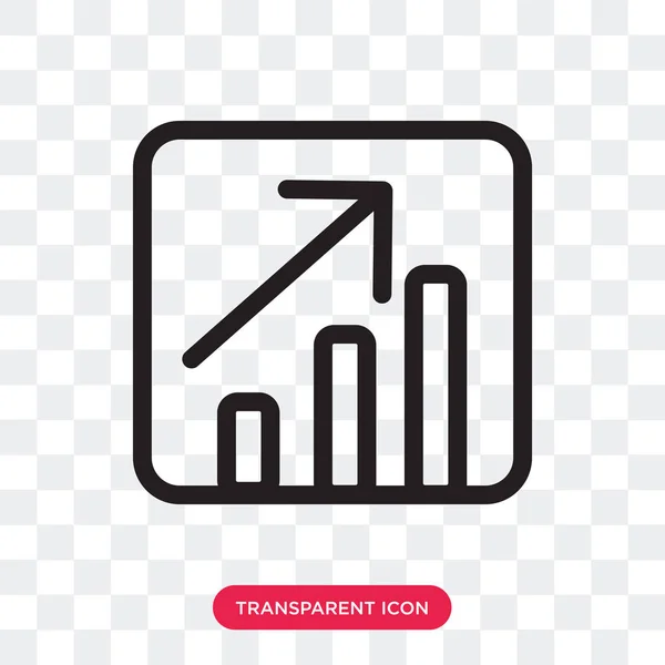 Icône vectorielle de croissance isolée sur fond transparent, Croissance lo — Image vectorielle