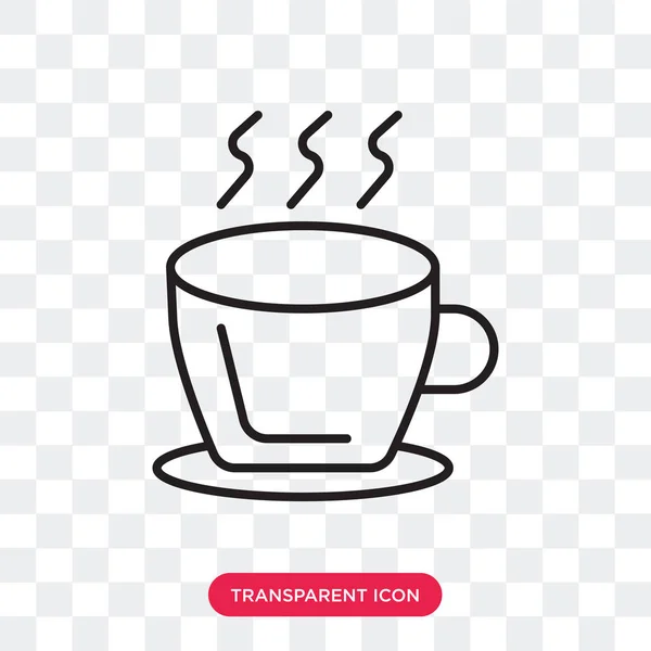 Векторна піктограма кави ізольована на прозорому фоні, дизайн логотипу кави — стоковий вектор