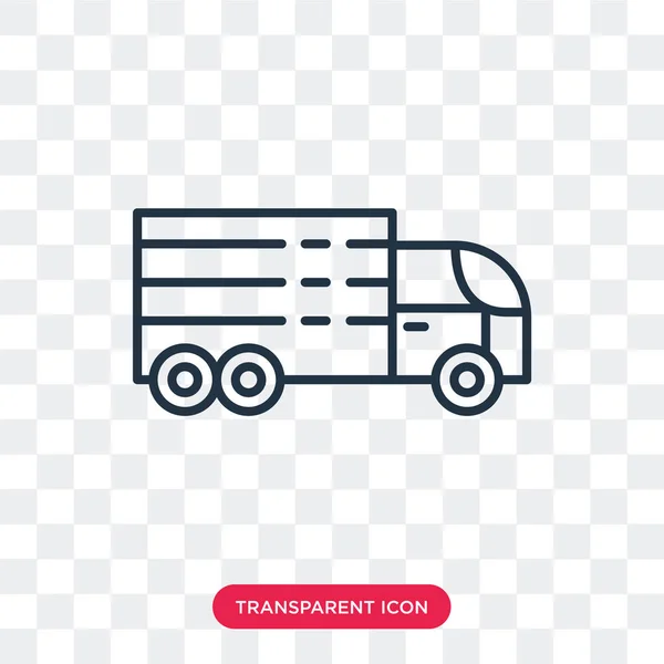 卡车矢量图标隔离在透明背景, 汽车标志设计 — 图库矢量图片