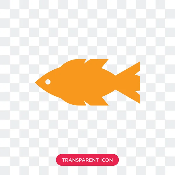 Значок вектора рыбы изолирован на прозрачном фоне, логотип рыбы d — стоковый вектор