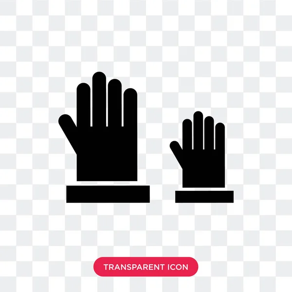 Levante o ícone do vetor de mão isolado no fundo transparente, Levante — Vetor de Stock