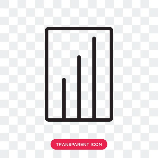Icona vettoriale grafico a barre isolata su sfondo trasparente, Bar ch — Vettoriale Stock