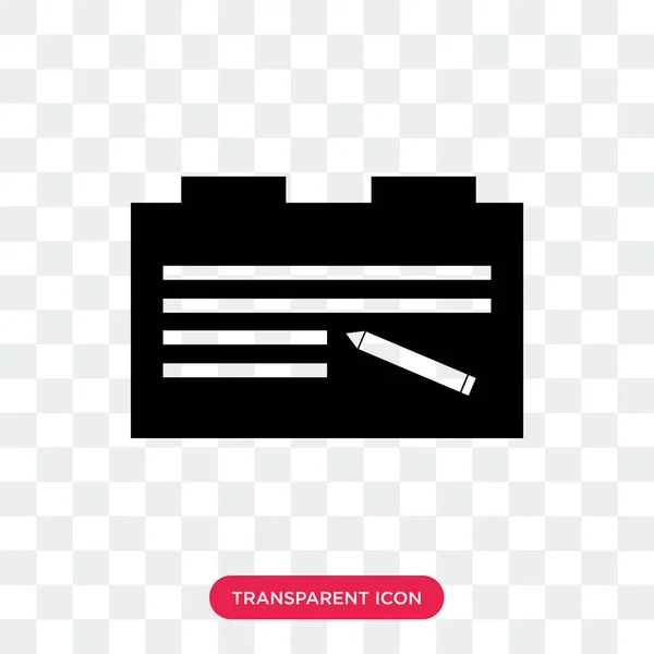 Notepad vector icon isolated on transparent background, Notepad — Stock Vector