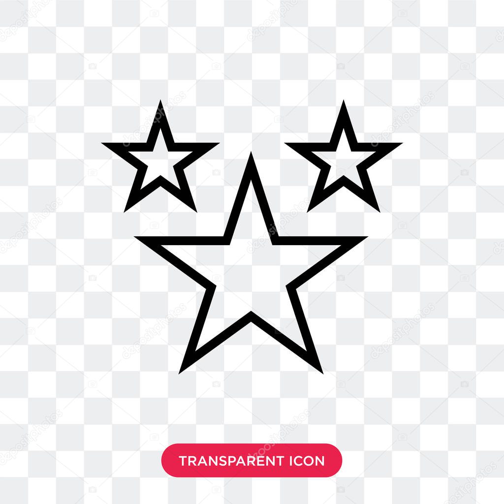 Stars vector icon isolated on transparent background, Stars logo concept